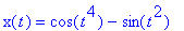 x(t) = cos(t^4)-sin(t^2)