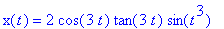 x(t) = 2*cos(3*t)*tan(3*t)*sin(t^3)