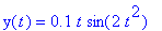 y(t) = .1*t*sin(2*t^2)